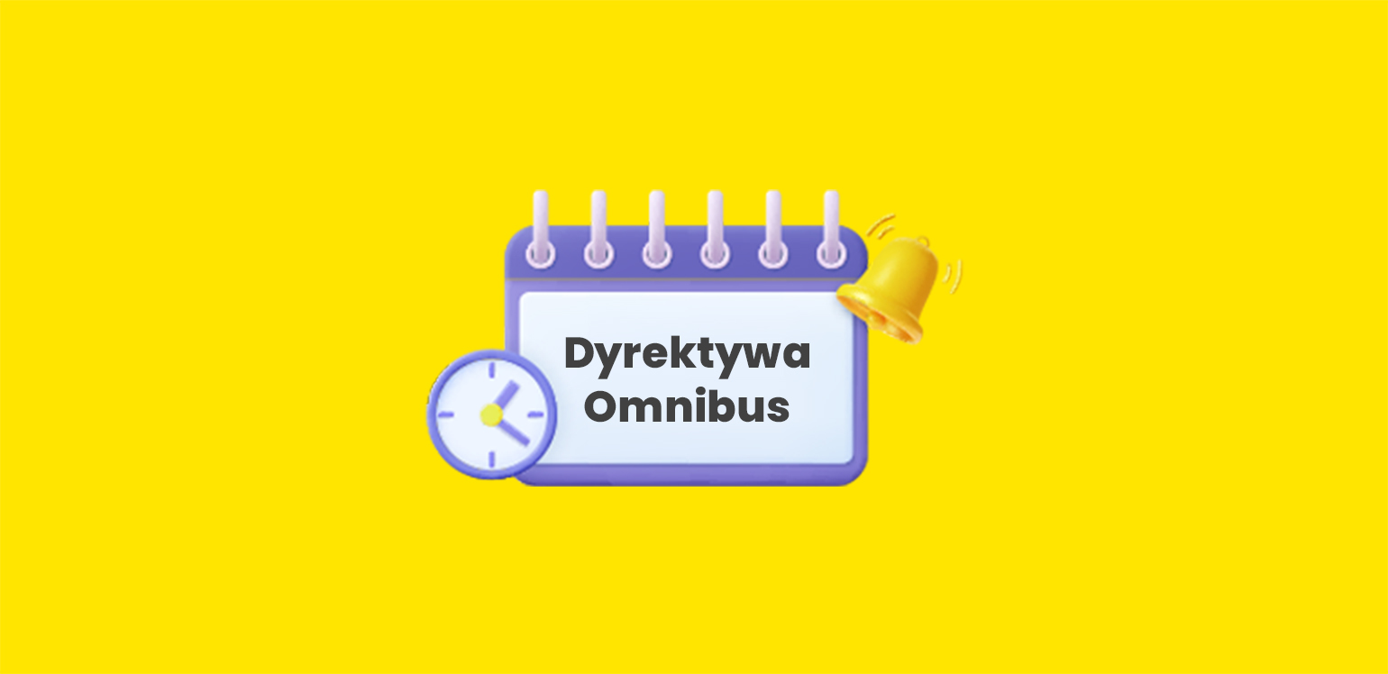 kalendarz z zegarem i dzwonkiem wdrożenia dyrektywy omnibus
